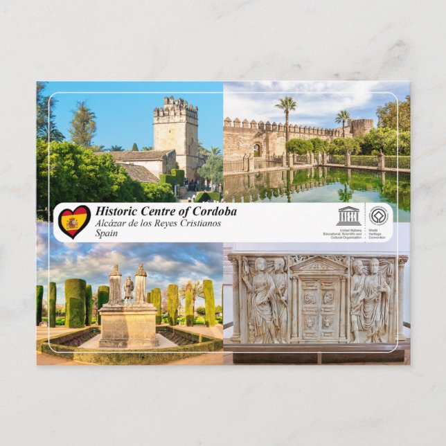 Postal UNESCO WHS - Alcázar de los Reyes Cristianos (Anverso)