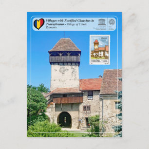Postal UNESCO WHS - Aldea de Câlnic (edición de sello) Po