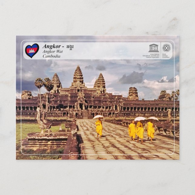 Postal UNESCO WHS - Angkor - Angkor Wat (Anverso)