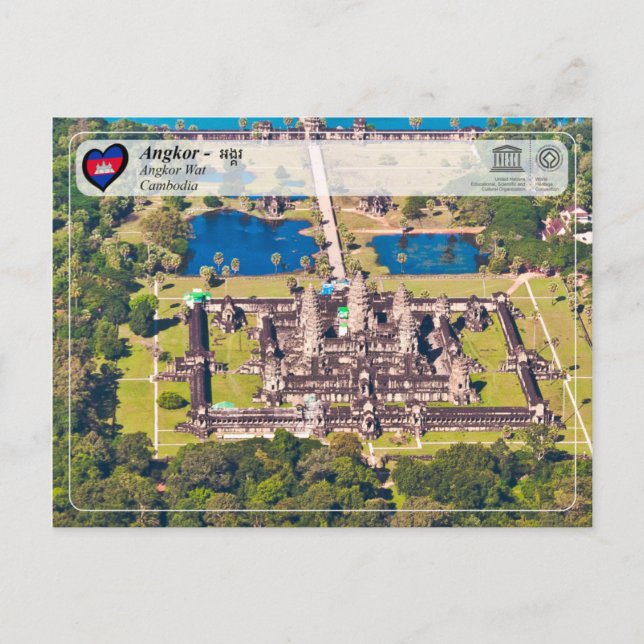 Postal UNESCO WHS - Angkor - Angkor Wat (Anverso)