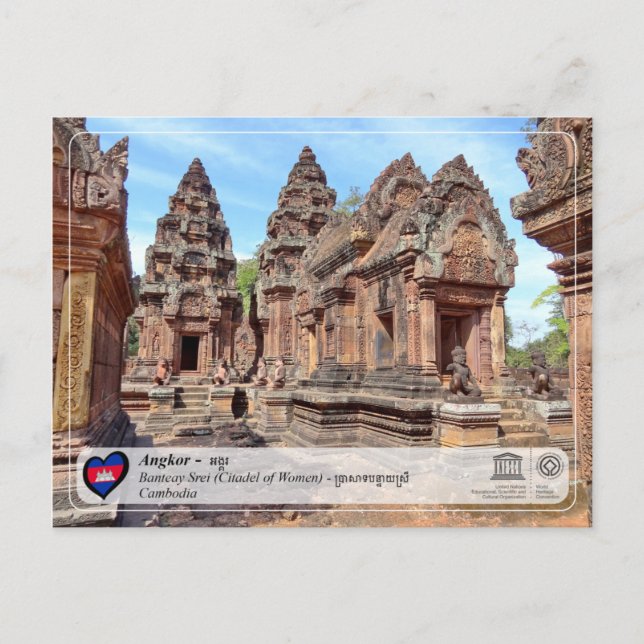 Postal UNESCO WHS - Angkor - Banteay Srei (Anverso)