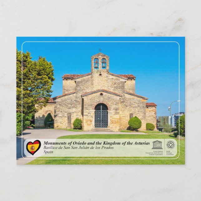 Postal UNESCO WHS - Basílica de San Julián de los Prados (Anverso)