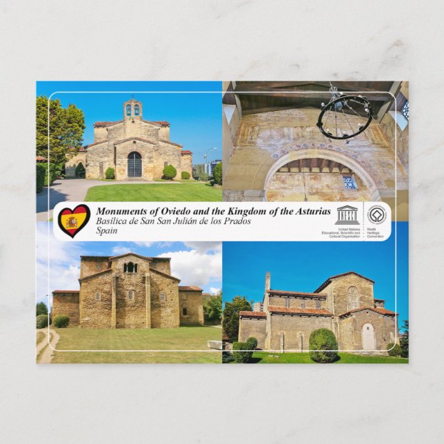 Postal UNESCO WHS - Basílica de San Julián de los Prados (Anverso)