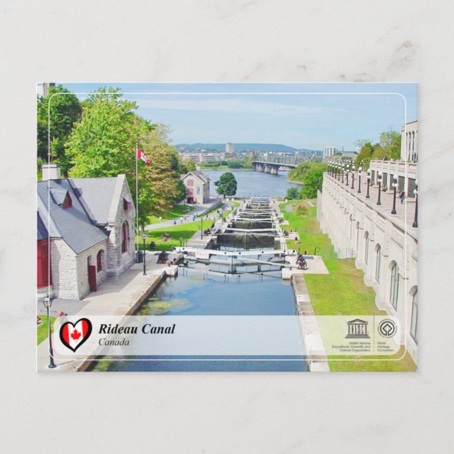 Postal UNESCO WHS - Canal Rideau (Anverso)