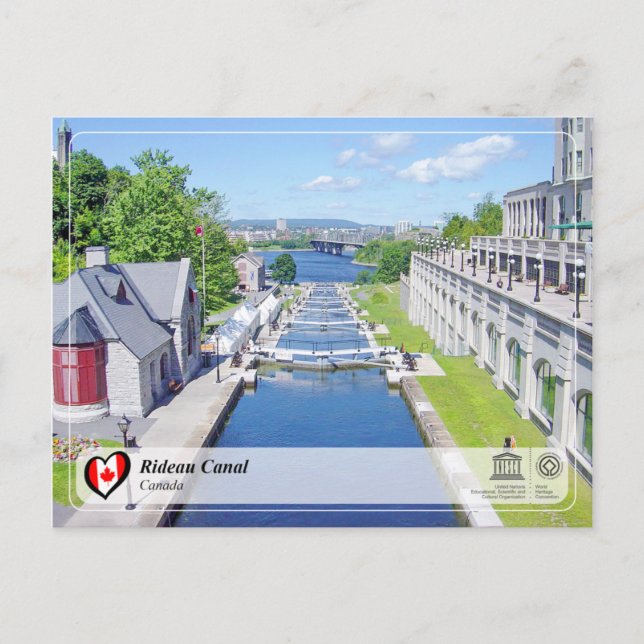 Postal UNESCO WHS - Canal Rideau (Anverso)