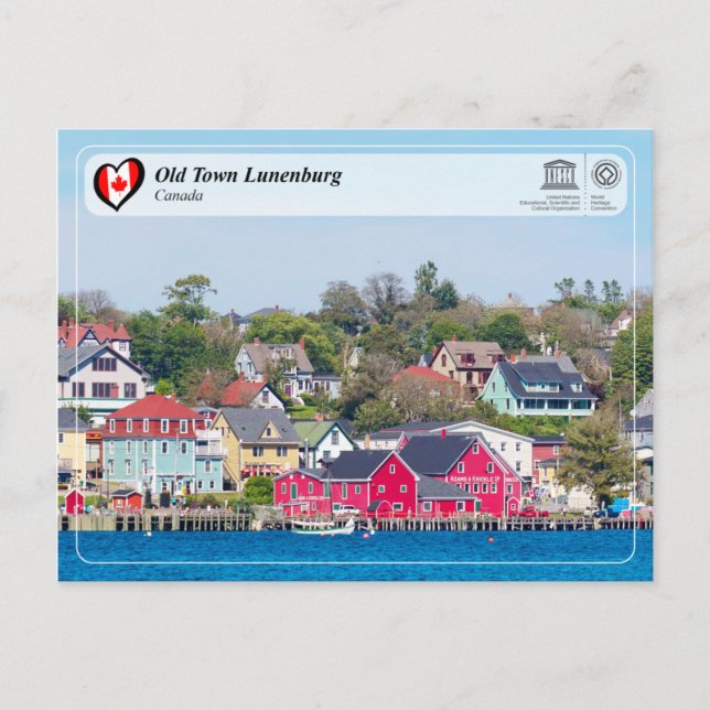 Postal UNESCO WHS - Casco Antiguo Lunenburg (Anverso)