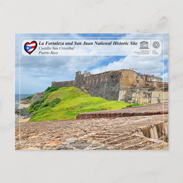Postal UNESCO WHS - Castillo San Cristóbal (Anverso)
