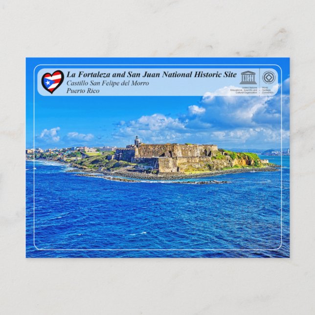 Postal UNESCO WHS - Castillo San Felipe del Morro (Anverso)