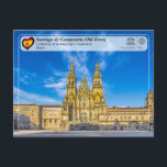Postal UNESCO WHS - Catedral de Santiago de Compostela<br><div class="desc">UNESCO WHS Serie - Patrimonio de la Humanidad en España Santiago de Compostela / Ciudad vieja de Santiago de Compostela Este famoso sitio de peregrinación se convirtió en un símbolo de la lucha de los españoles cristianos contra el Islam. Destruida por los musulmanes a finales del siglo X, fue completamente...</div>