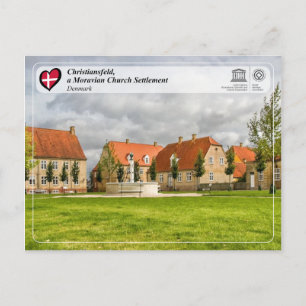 Postal UNESCO WHS - Christiansfeld - Iglesia Moraviana