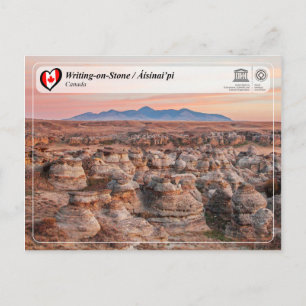 Postal UNESCO WHS - Escribiendo en piedra / Áísínai’pi
