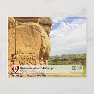 Postal UNESCO WHS - Escribiendo en piedra / Áísínai’pi