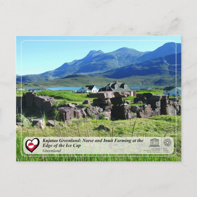 Postal UNESCO WHS - Groenlandia de Kujataa - Agricultura  (Anverso)