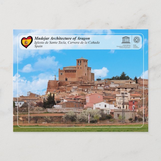 Postal UNESCO WHS - Iglesia de Santa Tecla (Anverso)