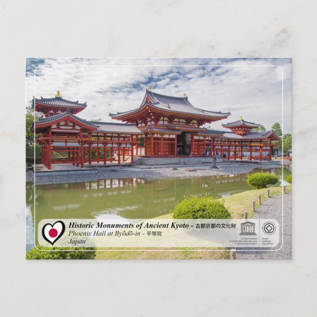 Postal UNESCO WHS - Kioto antiguo - Byodo-in - 平 院 等 (Anverso)