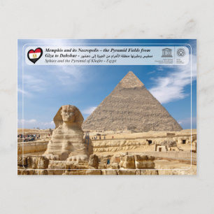 Postal UNESCO WHS - La pirámide de Khafre (Chephren)