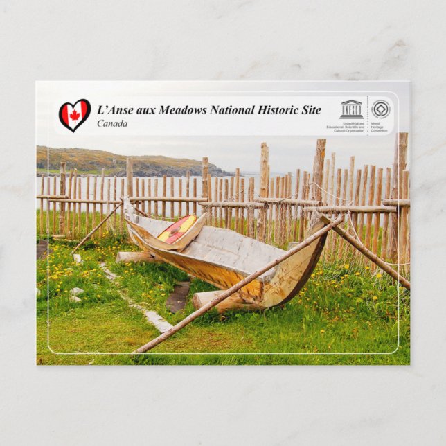 Postal UNESCO WHS - L'Anse aux Meadows (Anverso)