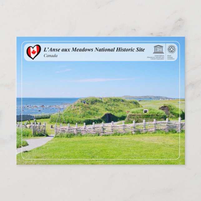 Postal UNESCO WHS - L'Anse aux Meadows (Anverso)