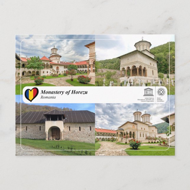 Postal UNESCO WHS - Monastery of Horezu (Anverso)