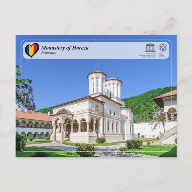 Postal UNESCO WHS - Monastery of Horezu Postcard (Anverso)