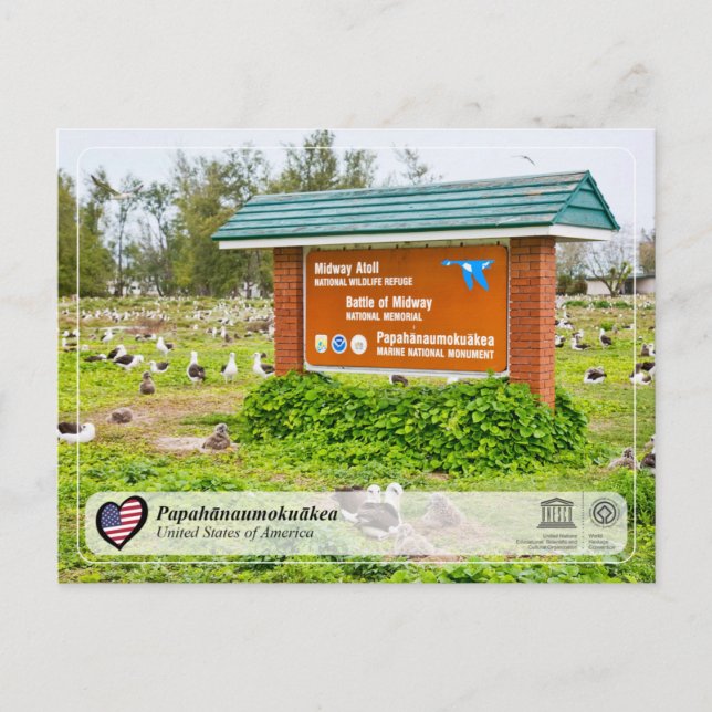 Postal UNESCO WHS - Papahānaumokuākea (Anverso)