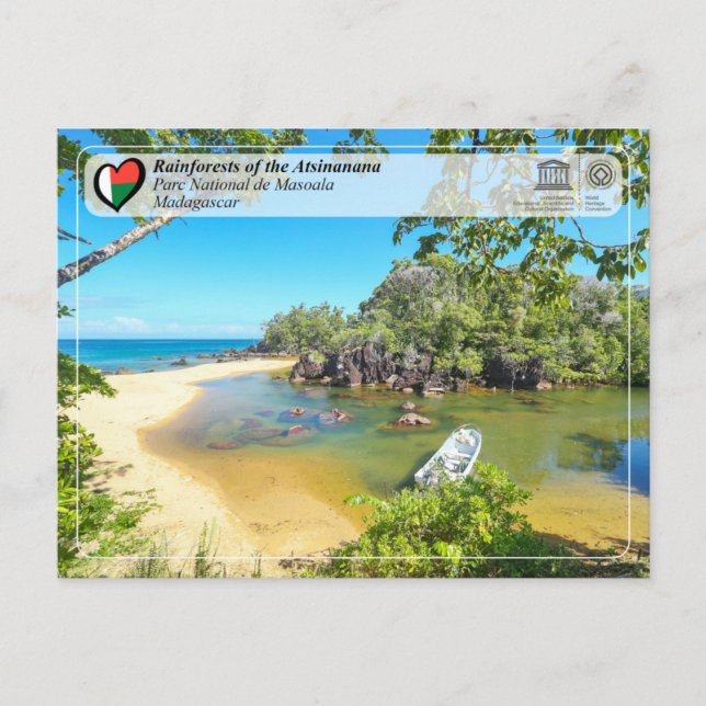 Postal UNESCO WHS - Parque nacional Atsinanana - Masoala (Anverso)
