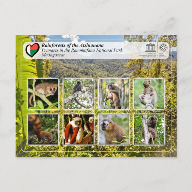 Postal UNESCO WHS - Parque nacional Atsinanana - Ranomafa (Anverso)