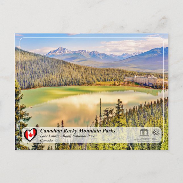 Postal UNESCO WHS - Parque nacional Banff (Anverso)