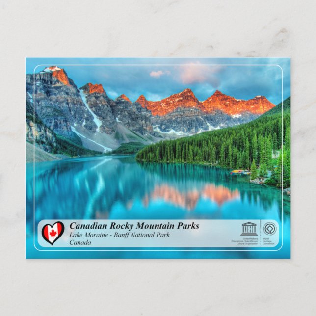 Postal UNESCO WHS - Parque nacional Banff (Anverso)