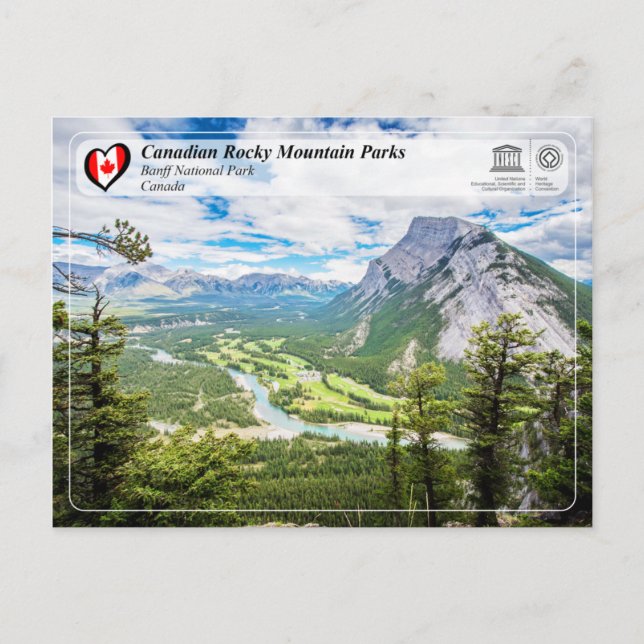 Postal UNESCO WHS - Parque nacional Banff (Anverso)