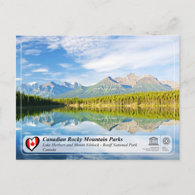 Postal UNESCO WHS - Parque nacional Banff (Anverso)