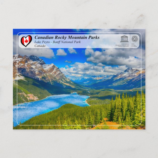 Postal UNESCO WHS - Parque nacional Banff (Anverso)