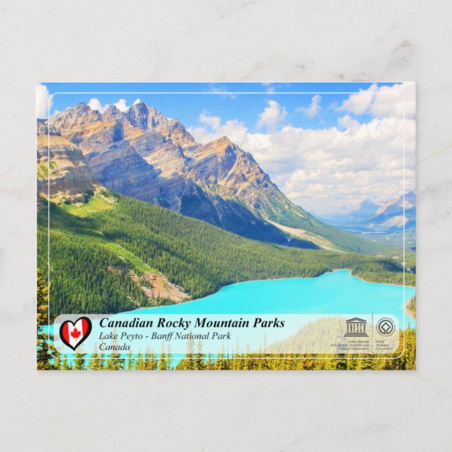 Postal UNESCO WHS - Parque nacional Banff (Anverso)