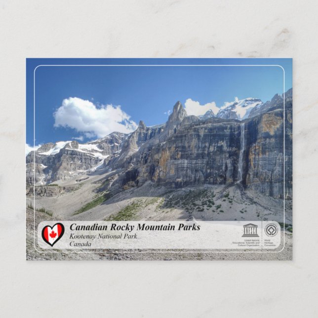 Postal UNESCO WHS - Parque nacional de Kootenay (Anverso)