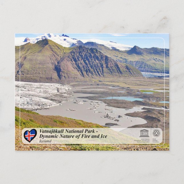 Postal UNESCO WHS - Parque nacional de Vatnajökull (Anverso)