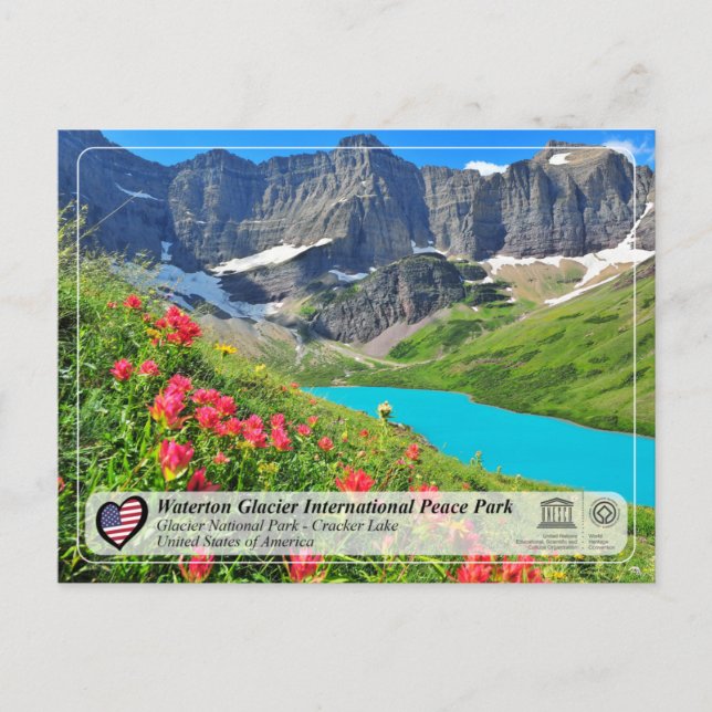 Postal UNESCO  WHS - Parque Nacional del Glaciar (Anverso)