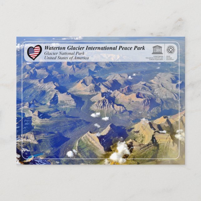 Postal UNESCO  WHS - Parque Nacional Glaciar (Anverso)