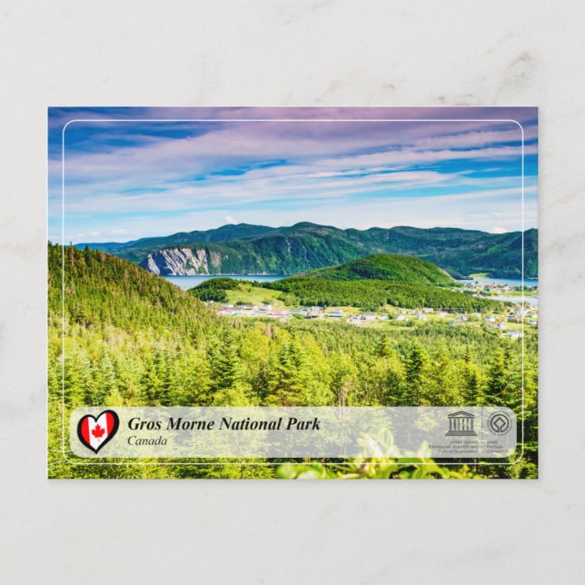 Postal UNESCO WHS - Parque nacional Gros Morne (Anverso)