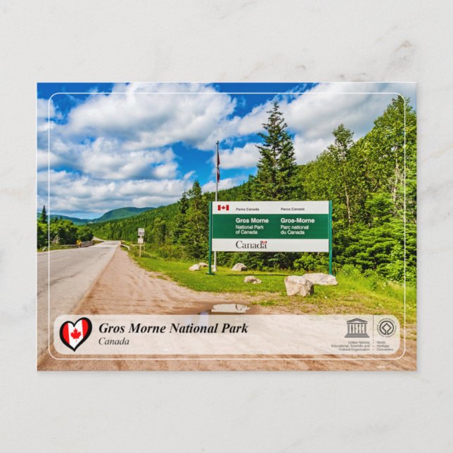 Postal UNESCO WHS - Parque nacional Gros Morne (Anverso)