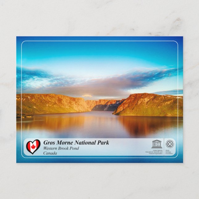 Postal UNESCO WHS - Parque nacional Gros Morne (Anverso)