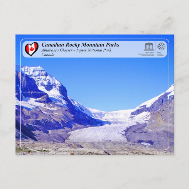 Postal UNESCO WHS - Parque nacional Jasper (Anverso)