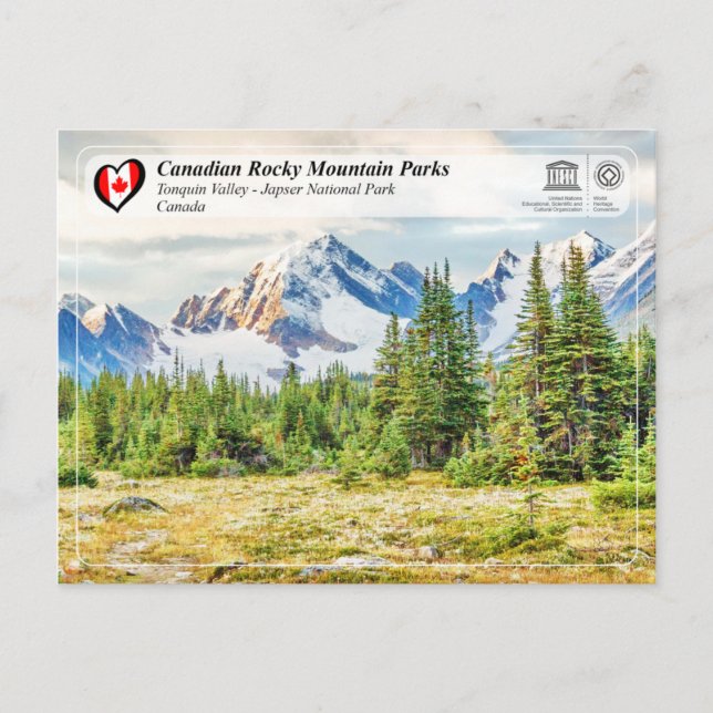 Postal UNESCO WHS - Parque nacional Jasper (Anverso)