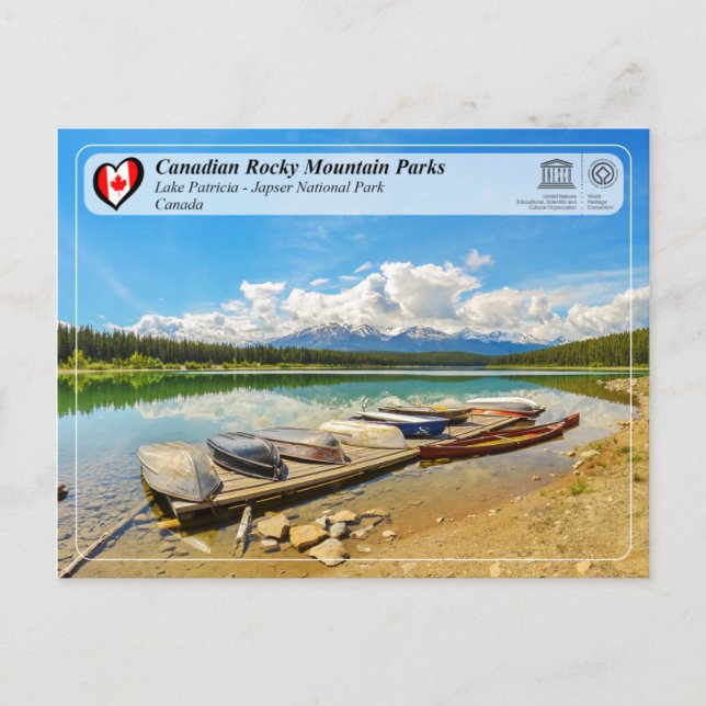 Postal UNESCO WHS - Parque nacional Jasper (Anverso)