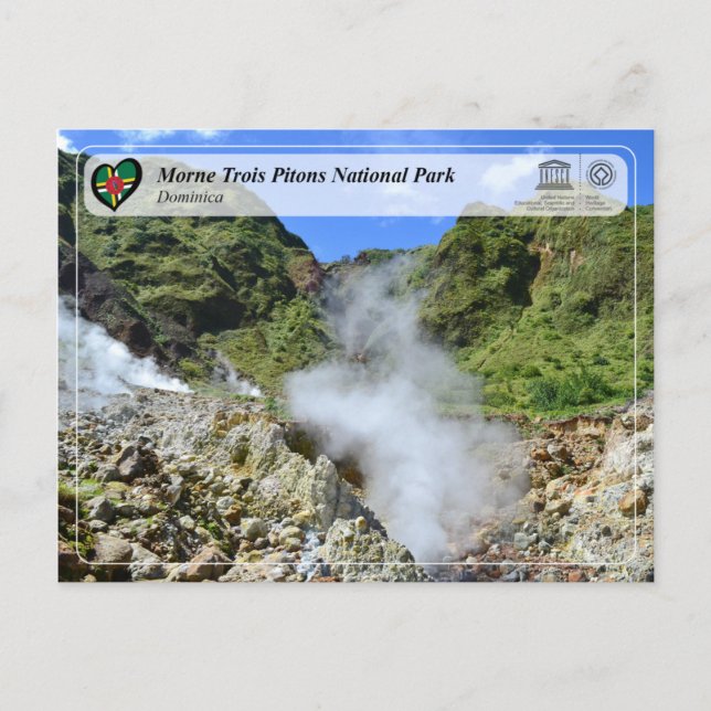 Postal UNESCO WHS - Parque nacional Morne Trois Pitons (Anverso)