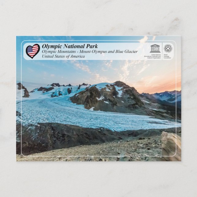 Postal UNESCO WHS - Parque Nacional Olímpico - Monte Olim (Anverso)