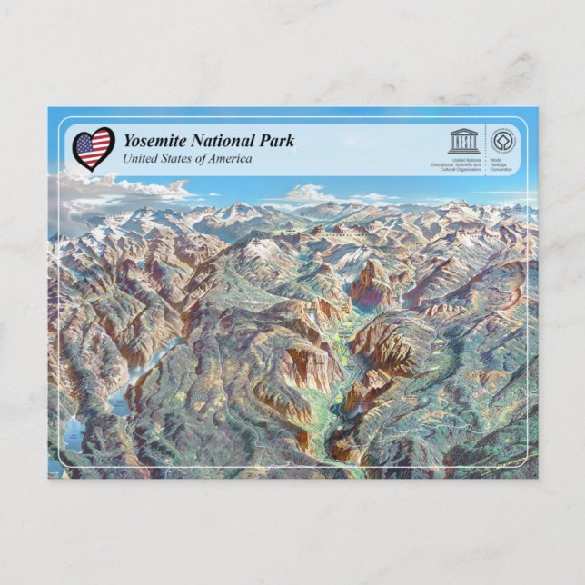 Postal UNESCO WHS - Parque Nacional Yosemite - Postcard (Anverso)