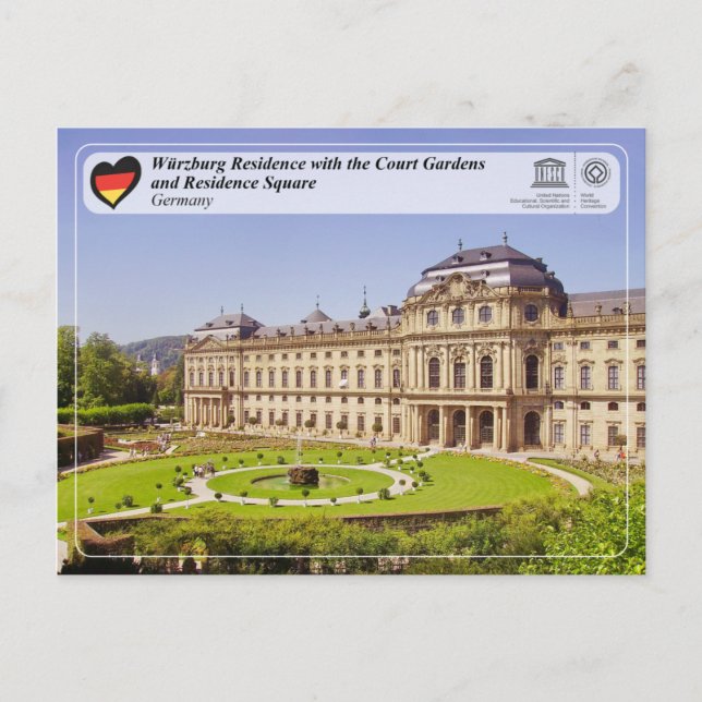 Postal UNESCO WHS - Residencia Würzburg (Anverso)