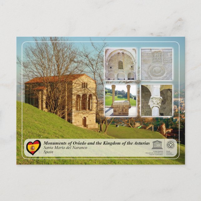 Postal UNESCO WHS - Santa María del Naranco (Anverso)