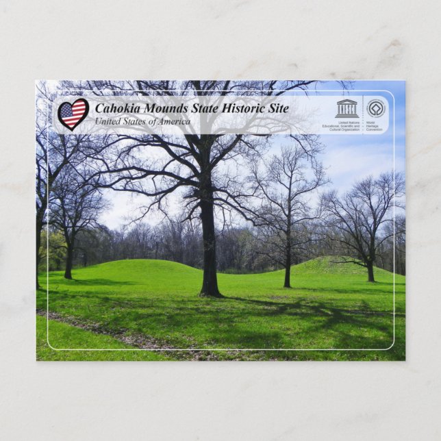 Postal UNESCO WHS - Sitio histórico del estado de Cahokia (Anverso)