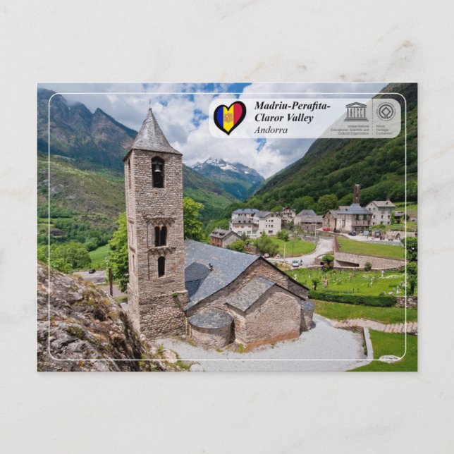 Postal UNESCO WHS - Valle Madriu-Perafita-Claror (Anverso)
